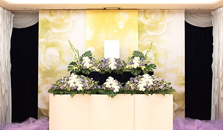 スタンダードプラン 花祭壇 紫